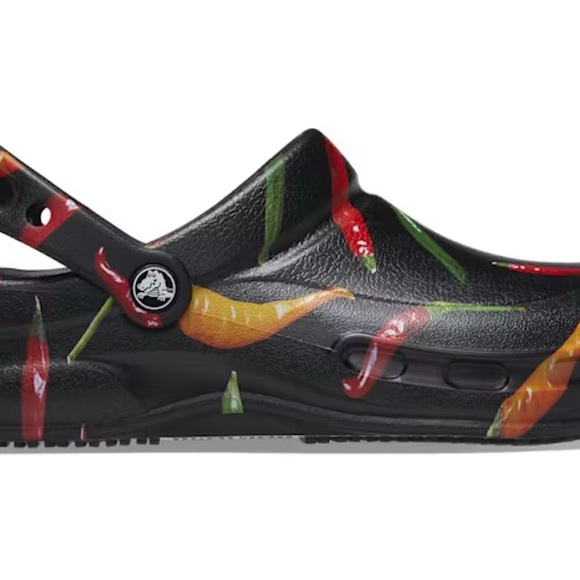 Crocs Men’s Sz 9 Black Bistro Clog Chili Pepper - Picture 2 of 7